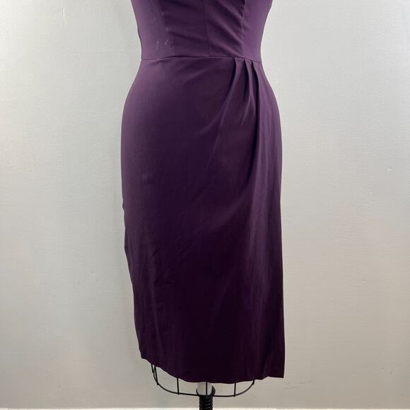 STOP STARING Purple Plum Pinup Wiggle Bodycon SLIMMING SEXY Dress S Small - Picture 3 of 8